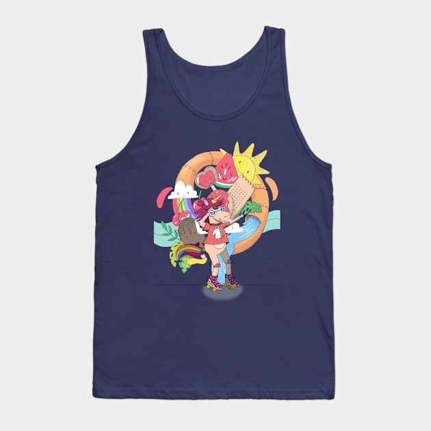 Fabulous Unicorn Tank Top by HarlinDesign